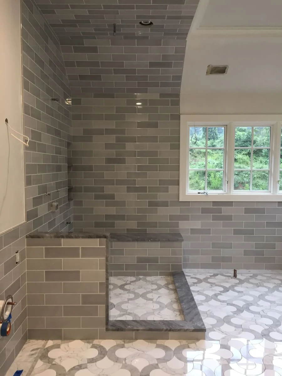 bathroom remodeling Hillsborough NJ with marble tile